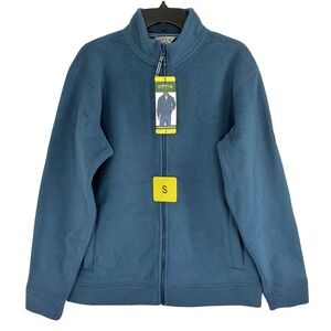 Orvis Men's Size Small Fleece Zip Up Jacket Blue Casual Outdoor NWT